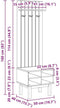 vidaXL - Gangkast - OTTA - 50x40x160 - cm - massief - grenenhout