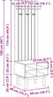vidaXL - Gangkast - OTTA - 50x40x160 - cm - massief - grenenhout