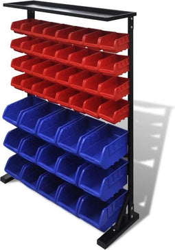 vidaXL - Garage - opbergrek - (Blauw - en - Rood)