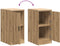 vidaXL - Garagekast - 40x51x85 - cm - massief - grenenhout - artisan - eikenkleurig
