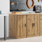 vidaXL - Garagekast - 40x51x85 - cm - massief - grenenhout - artisan - eikenkleurig