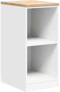 vidaXL - Garagekast - 40x51x85 - cm - massief - grenenhout - wit