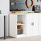 vidaXL - Garagekast - 40x51x85 - cm - massief - grenenhout - wit