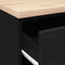 vidaXL - Garagekast - 40x51x85 - cm - massief - grenenhout - zwart