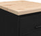 vidaXL - Garagekast - 40x51x85 - cm - massief - grenenhout - zwart