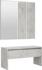 vidaXL - Garderobe - set - bewerkt - hout - betongrijs