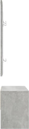 vidaXL - Garderobe - set - bewerkt - hout - betongrijs