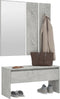 vidaXL - Garderobe - set - bewerkt - hout - betongrijs