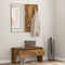 vidaXL - Garderobe - set - bewerkt - hout - gerookt - eikenkleurig