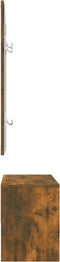 vidaXL - Garderobe - set - bewerkt - hout - gerookt - eikenkleurig