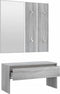 vidaXL - Garderobe - set - bewerkt - hout - grijs - sonoma - eikenkleurig