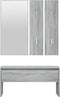 vidaXL - Garderobe - set - bewerkt - hout - grijs - sonoma - eikenkleurig