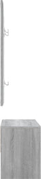 vidaXL - Garderobe - set - bewerkt - hout - grijs - sonoma - eikenkleurig