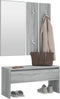 vidaXL - Garderobe - set - bewerkt - hout - grijs - sonoma - eikenkleurig