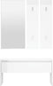 vidaXL - Garderobe - set - bewerkt - hout - hoogglans - wit