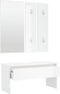 vidaXL - Garderobe - set - bewerkt - hout - hoogglans - wit