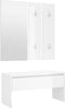 vidaXL - Garderobe - set - bewerkt - hout - hoogglans - wit