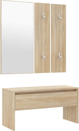 vidaXL - Garderobe - set - bewerkt - hout - sonoma - eiken