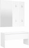 vidaXL - Garderobe - set - bewerkt - hout - wit