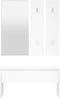 vidaXL - Garderobe - set - bewerkt - hout - wit