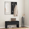 vidaXL - Garderobe - set - bewerkt - hout - zwart