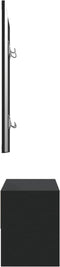 vidaXL - Garderobe - set - bewerkt - hout - zwart