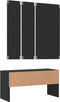 vidaXL - Garderobe - set - bewerkt - hout - zwart