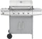 vidaXL Gasbarbecue 4+1 kookzone roestvrij staal zilverkleurig