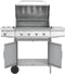 vidaXL Gasbarbecue 4+1 kookzone roestvrij staal zilverkleurig
