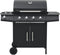 vidaXL Gasbarbecue 4+1 kookzone staal zwart