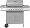 vidaXL Gasbarbecue 6+1 kookzone zilver
