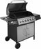 vidaXL Gasbarbecue 6+1 kookzone zwart en zilver