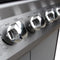 vidaXL Gasbarbecue 6+1 kookzone zwart en zilver