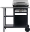 vidaXL Gasbarbecue met 3-laags zijtafel zwart en zilverkleurig