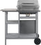 vidaXL Gasbarbecue met 3-laags zijtafel zwart en zilverkleurig