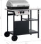 vidaXL Gasbarbecue met 3-laags zijtafel zwart en zilverkleurig