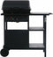 vidaXL Gasbarbecue met 3-laags zijtafel zwart