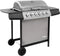 vidaXL Gasbarbecue met 6 branders zilverkleurig