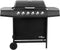 vidaXL Gasbarbecue met 6 branders zwart