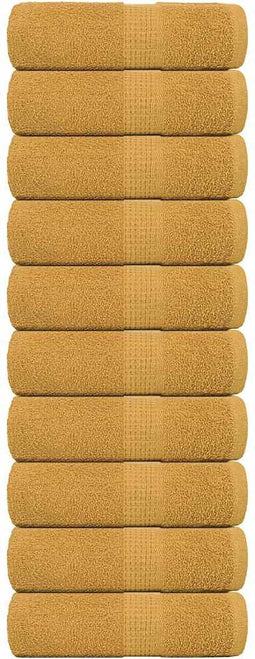 vidaXL - Gastendoekjes - 10 - st - 30x50 - cm - 360 - g/m² - 100% - katoen - goudkleurig