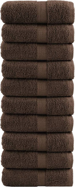 vidaXL - Gastendoekjes - SOLUND - 10 - st - 600 - g/m² - 30x30 - cm - bruin