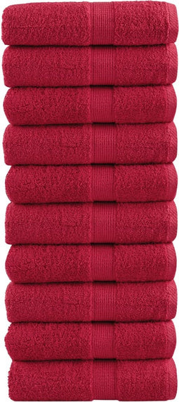 vidaXL - Gastendoekjes - SOLUND - 10 - st - 600 - g/m² - 30x50 - cm - rood