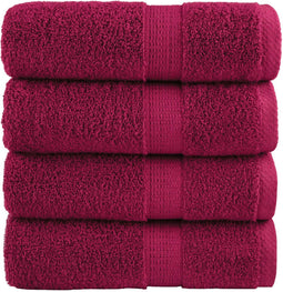 vidaXL - Gastendoekjes - SOLUND - 4 - st - 600 - g/m² - 30x50 - cm - bordeauxrood