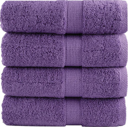 vidaXL - Gastendoekjes - SOLUND - 4 - st - 600 - g/m² - 30x50 - cm - paars