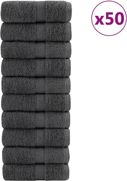 vidaXL - Gastendoekjes - SOLUND - 50st - 600g/m² - 30x30cm - antracietkleurig