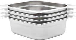 vidaXL - Gastronormbakken - 4 - st - GN - 1/2 - 100 - mm - roestvrij - staal