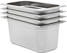 vidaXL - Gastronormbakken - 4 - st - GN - 1/3 - 150 - mm - roestvrij - staal