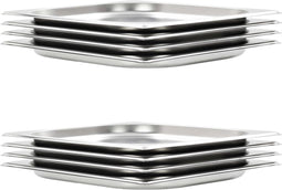 vidaXL - Gastronormbakken - 8 - st - GN - 1/2 - 20 - mm - roestvrij - staal