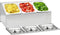 vidaXL - Gastronormbakkenhouder - met - 3 - GN - 1/6 - bakken - roestvrij - staal