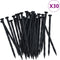 vidaXL - Gazonrand - flexibel - met - 30 - pinnen - 10 - m - 5 - cm